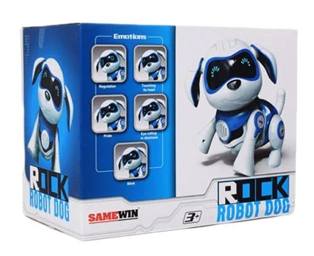 Інтерактивний Робот Собака на батарейках Rock Robot Dog Синій 31216 фото