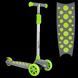 Самокат трехколесный со светящимися колесами Best Scooter Серый с салатовым Вид 1 26107 фото 1