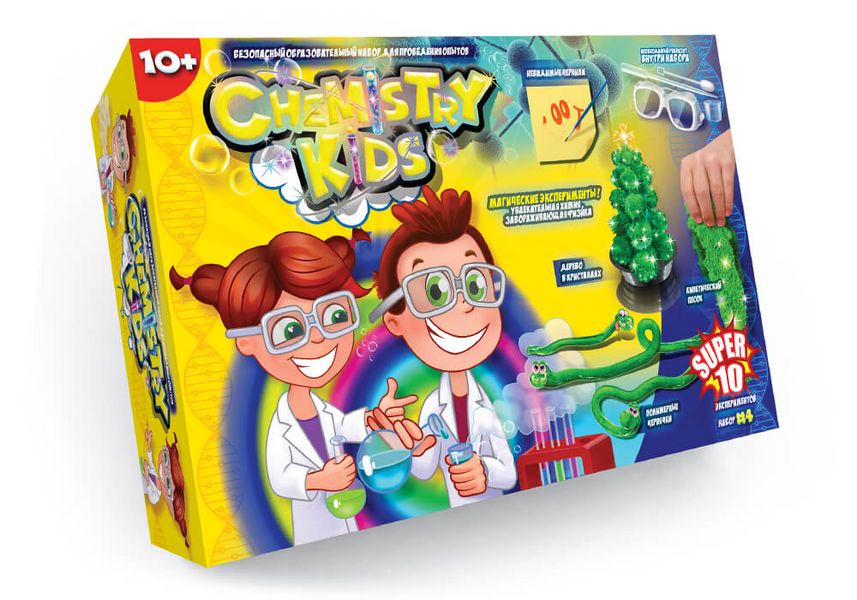 Набір експериментів і дослідів для дітей "CHEMISTRY KIDS" Danko Toys Синій 24159 фото