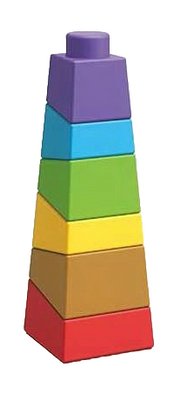 Дитяча іграшка Пірамідка гумова 6 блоків 25 см 32088 фото