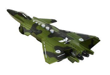 Игрушечный военный самолет со светом и звуком инерционный Combat Series Зеленый 31447 фото