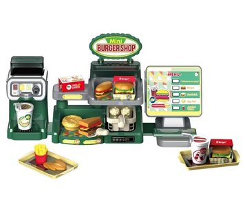 Игровой набор Кафе с фритюрницей и кассой Burger Shop 35 предметов 34176 фото