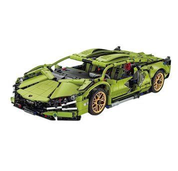 Конструктор Машина Lamborghini Sian Techniaue MAX 1280 деталей Зеленый 36955 фото