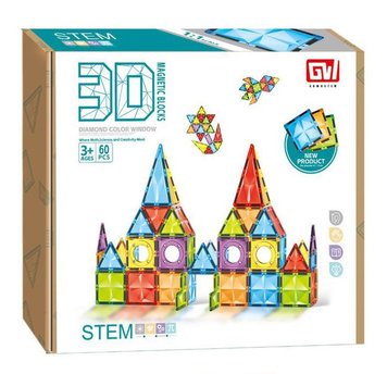 Магнітний конструктор 3D Magnetic Blocks 60 деталей 36547 фото