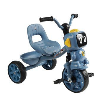 Трехколесный детский велосипед с корзиной Робот Best Trike Синий 40058 фото