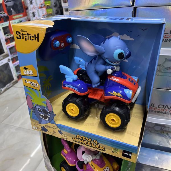 Квадроцикл на радіокеруванні з підсвічуванням Фігурка Стіч Stitch Синій 44232 фото