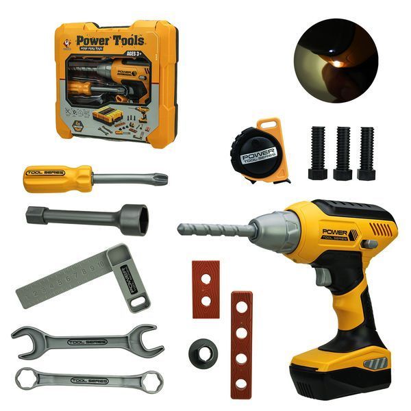 Детские инструменты для мальчика в чемодане с шуруповертом Power tools 40730 фото