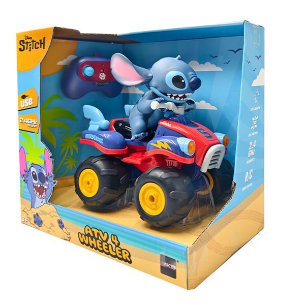 Квадроцикл на радіокеруванні з підсвічуванням Фігурка Стіч Stitch Синій 44232 фото