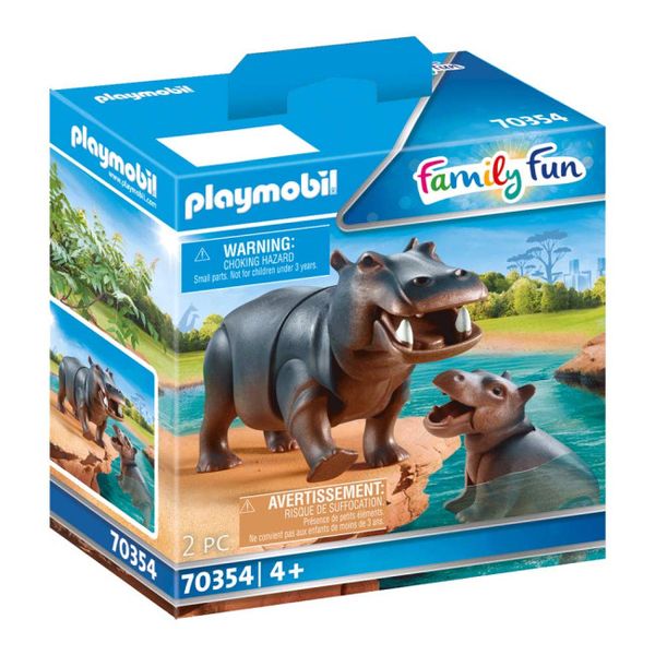 Конструктор Playmobil Family Fun Бегемот с детенышем 2 шт. 34841 фото