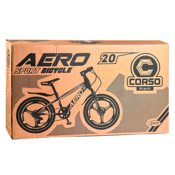 Гірський дитячий велосипед 20 дюймів 7-10 років Corso Aero на литих дисках Чорний з сірим 21808 фото