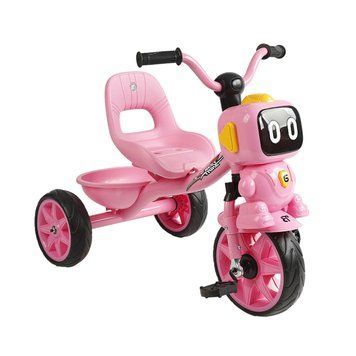 Трехколесный детский велосипед с корзиной Робот Best Trike Розовый 40059 фото