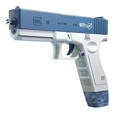 Електричний водний пістолет на акумуляторі Glock 18 Water Gun Синій 33923 фото