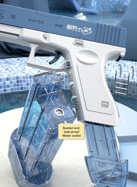 Електричний водний пістолет на акумуляторі Glock 18 Water Gun Синій 33923 фото