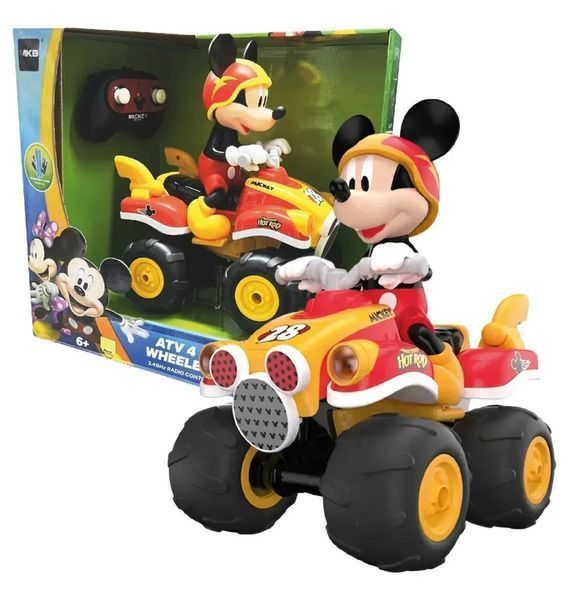 Квадроцикл на радіокеруванні з підсвічуванням Фігурка Мікі Маус Mickey Mouse Червоний 44233 фото