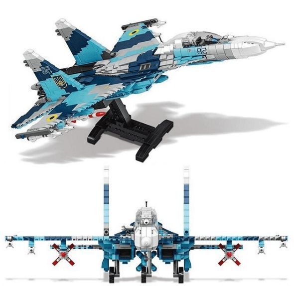 Конструктор військовий Винищувач СУ-27 Teko 2259 деталей 34079 фото