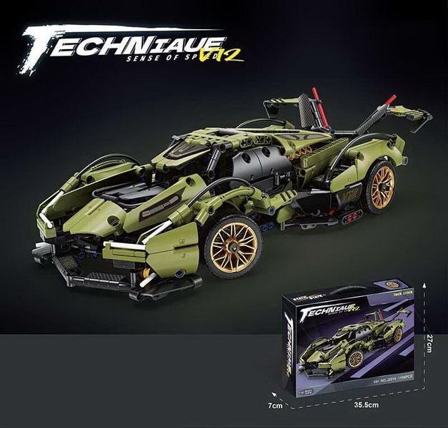 Конструктор Машина Lamborghini Techniaue MAX 1158 деталей Хаки 36956 фото