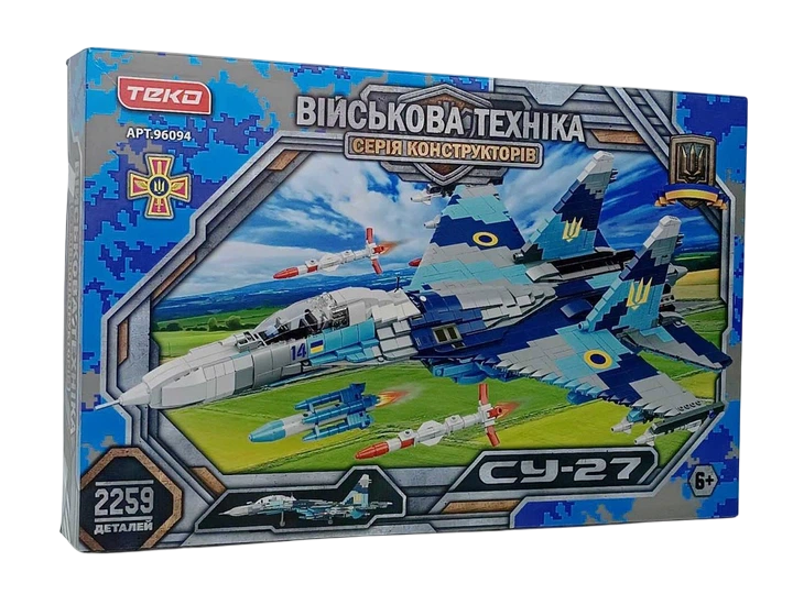 Конструктор військовий Винищувач СУ-27 Teko 2259 деталей 34079 фото
