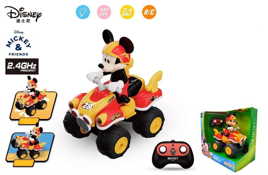 Квадроцикл на радіокеруванні з підсвічуванням Фігурка Мікі Маус Mickey Mouse Червоний 44233 фото