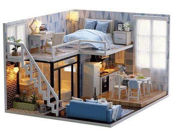 Румбокс 3d интерьерный конструктор DIY House Blue Times 33579 фото