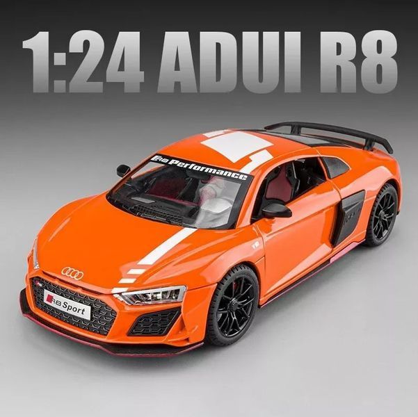 Машинка металева дитяча Audi R8 Auto Expert Жовтогарячий 35643 фото
