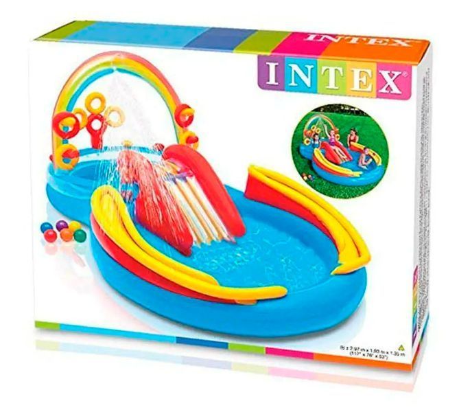 Надувний Ігровий центр басейн Інтекс Intex 57453 Радуга 297 х 193 х 135см, 428л від 3-х років 22827 фото