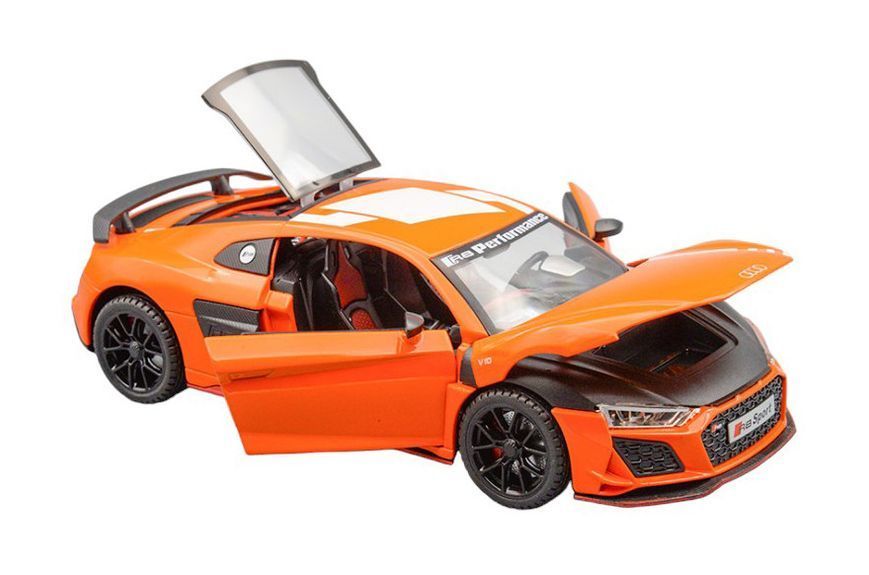 Машинка металева дитяча Audi R8 Auto Expert Жовтогарячий 35643 фото