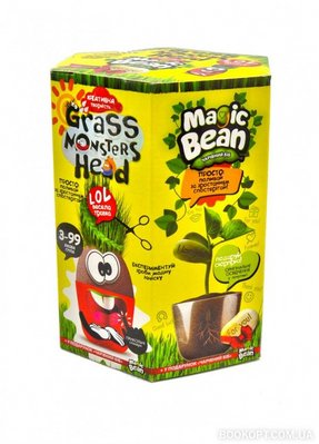 Набір для творчості вирощування рослин "Grass monsters head" Danko Toys Жовтий 25520 фото