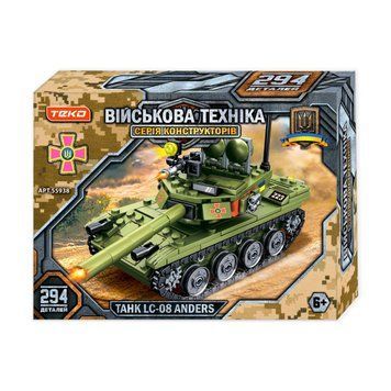 Конструктор военный Танк LC-08 Anders Teko Военная техника 294 детали 36858 фото