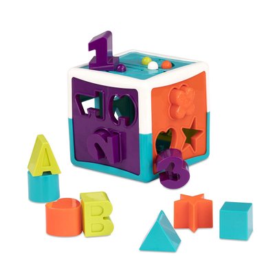 Розвиваюча Іграшка-Сортер Battat Lite - Розумний Куб, 12 форм 27800 фото