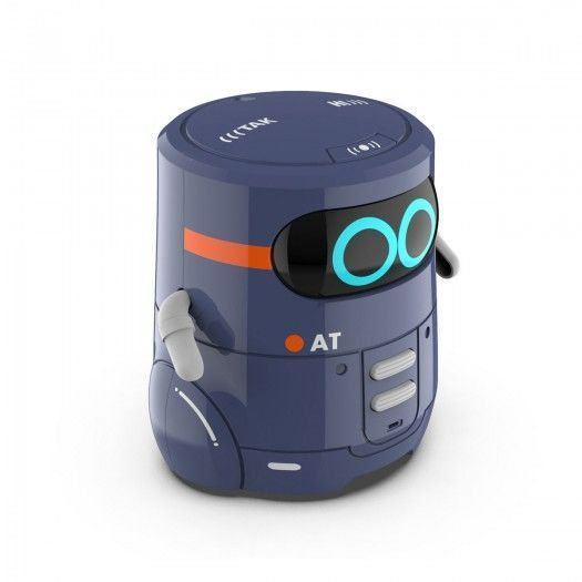 Розумний робот із сенсорним управлінням та навчальними картками AT-ROBOT 2 українська озвучка Синій 24308 фото