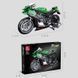 Конструктор Мотоцикл Спортбайк Kawasaki NINJA Jie Star 867 деталей Черный с зеленым 42401 фото 6