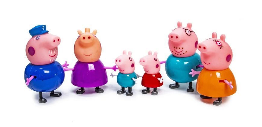 Свинка Пеппа герои Pig Peppa вся семья 6 в 1 3-2426 фото