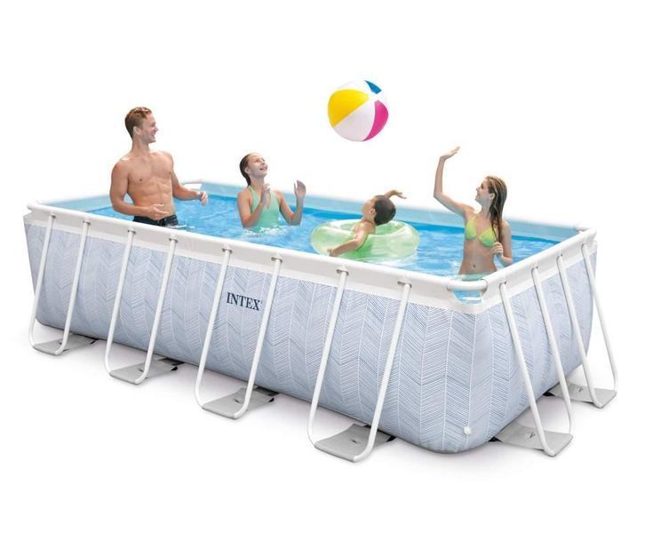 Каркасний басейн Інтекс Intex з фільтр-насосом і драбиною 400 x 200 x 100 см об'єм 6836 л Прямокутний 39909 фото