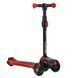 Самокат трехколесный со светящимися колесами Best Scooter Черный с красным Вид 4 25953 фото 1