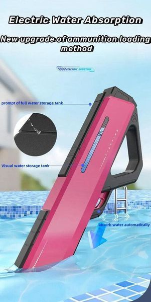 Електричний водний автомат на акумуляторі Індукційне водопоглинання Water Gun Battle Spear Червоний 39810 фото