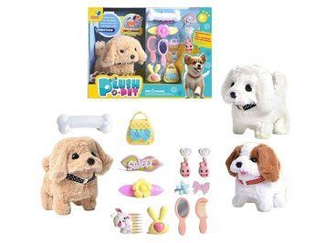 Интерактивная мягкая игрушка собака на батарейках с украшениями Plush Pit В ассортименте 36450 фото