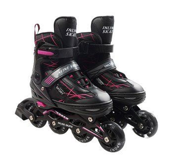 Ролики дитячі PU колеса з підсвічуванням розмір 39-43&nbsp;L Рожевий 42782 фото