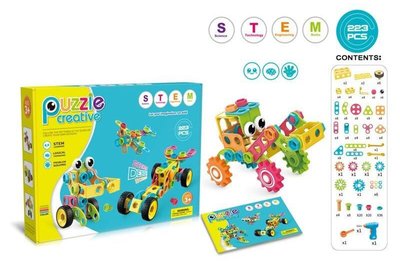 Конструктор для дітей із шурупокрутом Puzzle Creative 223 елементи 31386 фото