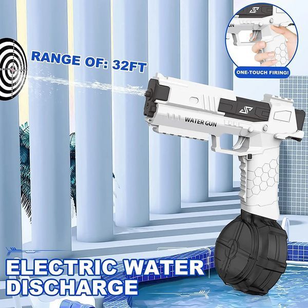 Электрический водный пистолет на аккумуляторе с 2-мя резервуарами Water Gun Белый 39960 фото