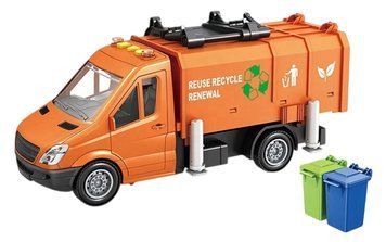 Детская инерционная машинка Мусоровоз на батарейках Truck Оранжевый 39362 фото