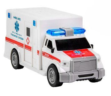 Инерционная машинка Скорой помощи на батарейках Rescue Advanced Simulation Белый 23862 фото