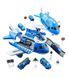 Іграшковий літак Паркінг розкладний на батарейках з машинками Aircraft Блакитний 35797 фото 1