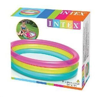 Дитячий надувний Басейн Інтекс Intex Веселка 86 х 25 см, об'єм 63 л від 1 року 28453 фото