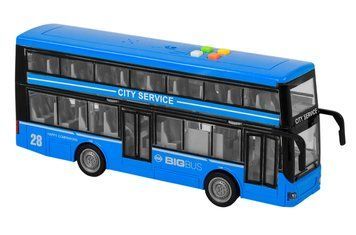 Детская инерционная игрушка Автобус с подсветкой и звуковыми эффектами City Service Синий 44140 фото