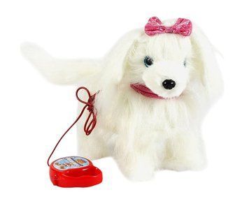 Интерактивная собака на поводке Игривый пес WToys Белый 38117 фото