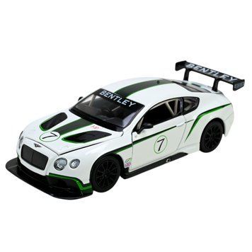 Металлическая машинка Bentley Continental GT3 Concept с подсветкой и звуковыми эффектами Автопром Sport Белый 41961 фото