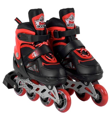 Ролики дитячі чотириколісні Best Roller розмір 30 - 33 Чорний з червоним 25793 фото