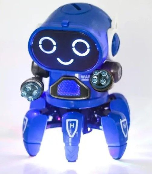 Интерактивный танцующий Робот с подсветкой и проектором Robot Bot Синий 35098 фото