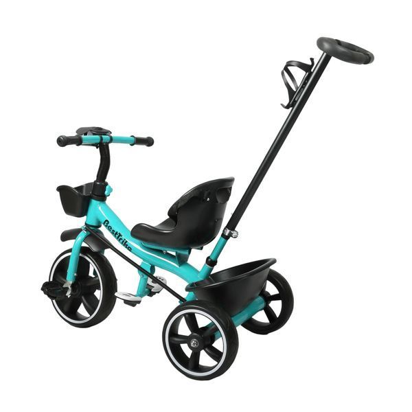 Триколісний дитячий велосипед із батьківською ручкою Best Trike Бірюзовий 43686 фото