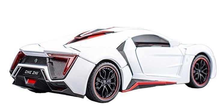 Машинка металева дитяча Lykan Hypersport Auto Expert Premium Білий 30152 фото